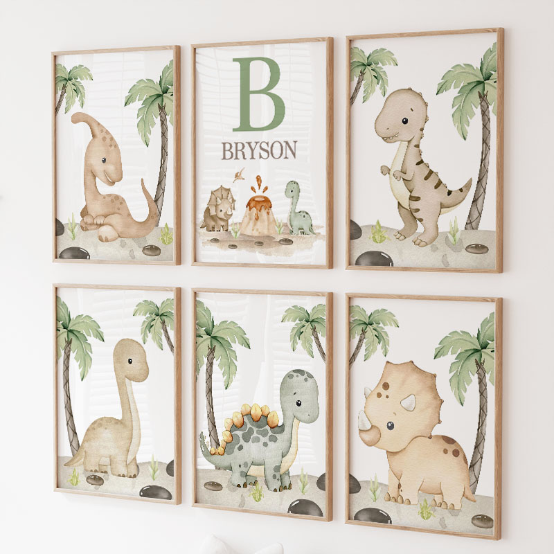 Baby Nursery Tree - 6 rodzajów neutralnych obrazów na płótnie