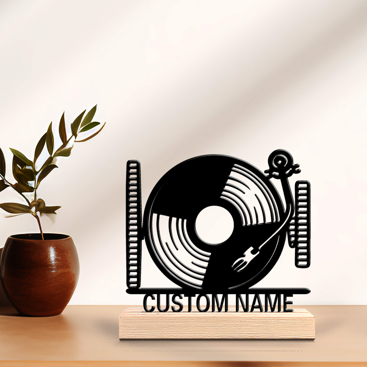 Baby Nursery Frames - 1 szt. Uroczy, personalizowany gramofon z