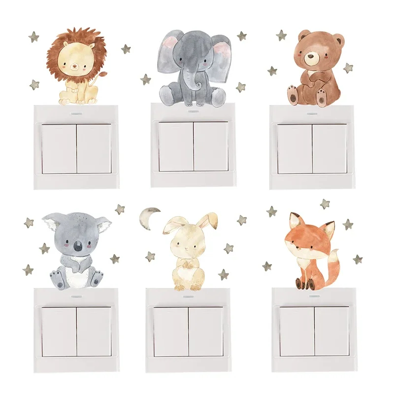 Baby Nursery Stickers - 1/2/4/6 zestawów naklejek na ścianę z