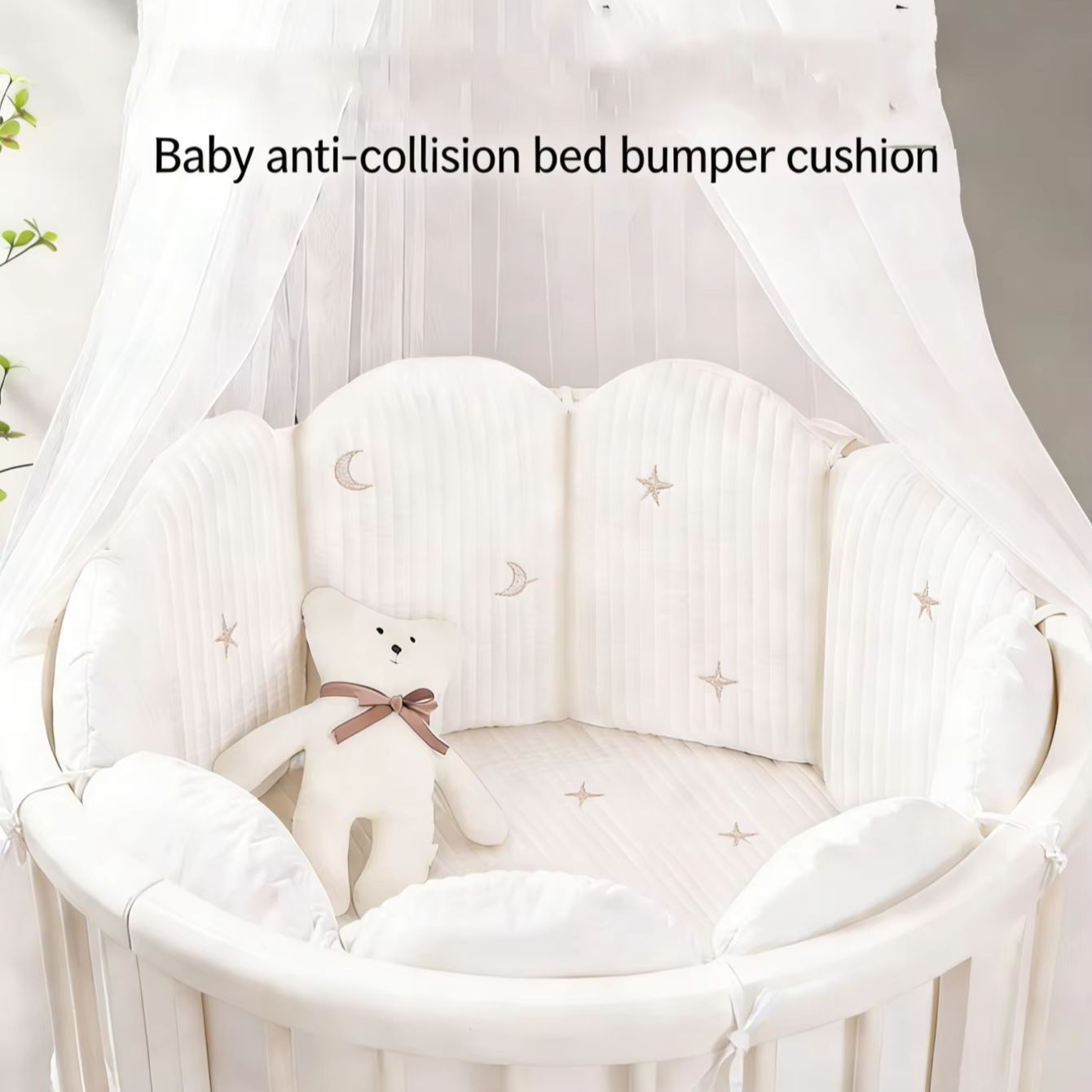 Baby Nursery Glider - 3-częściowy zestaw nieregularnych obramowań łóżka, ochraniacz