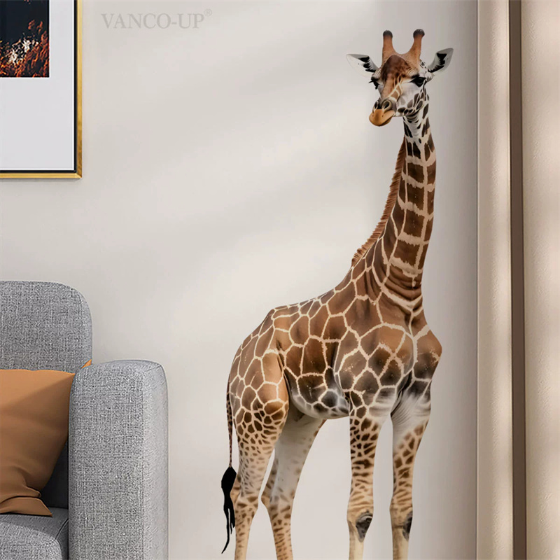 Baby Nursery Stickers - Duża naklejka z żyrafą, zwierzęta safari,