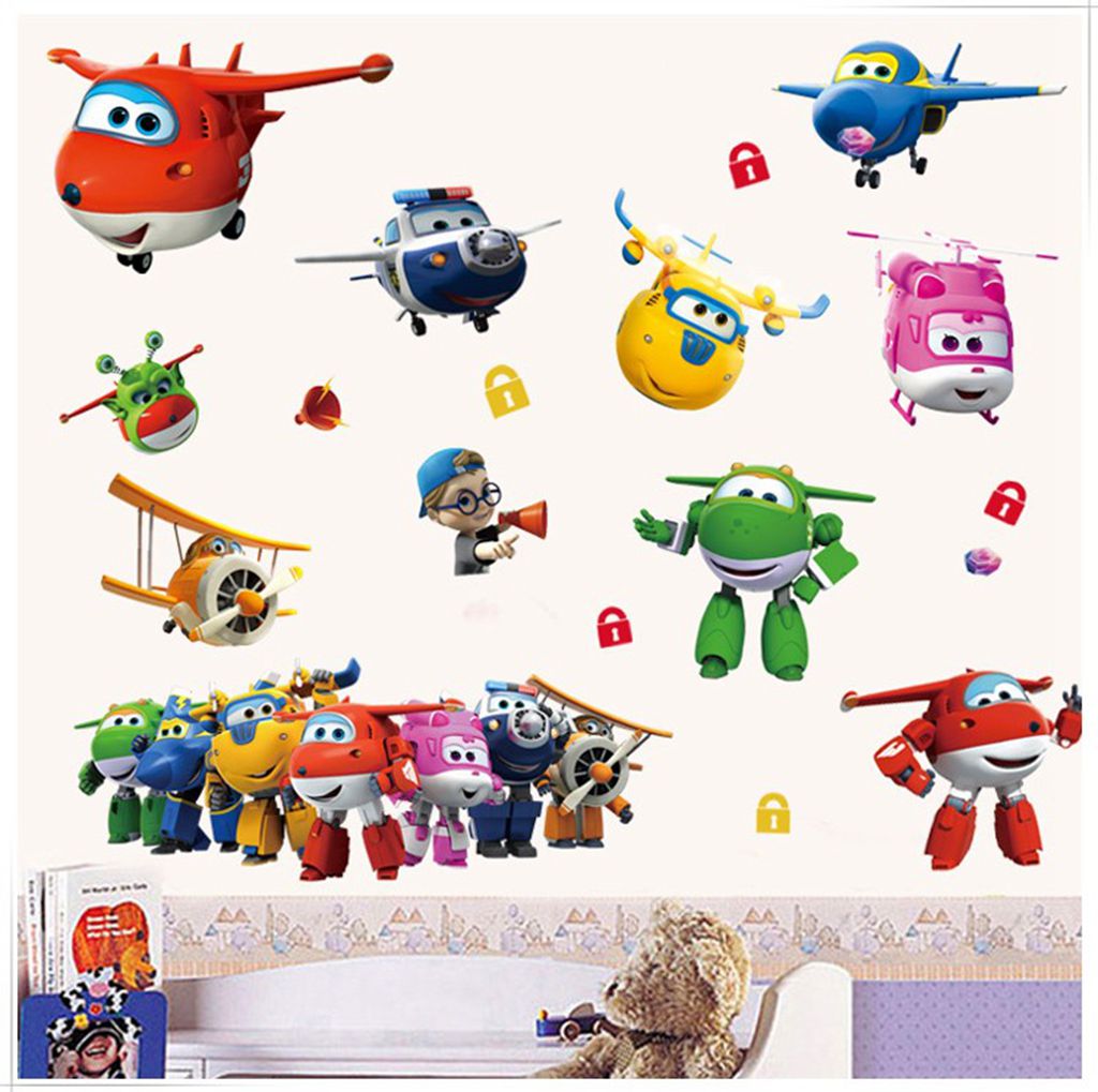 Hot Cartoon Super Wings Deform – Baby Nursery Stickers recenzja i cena
