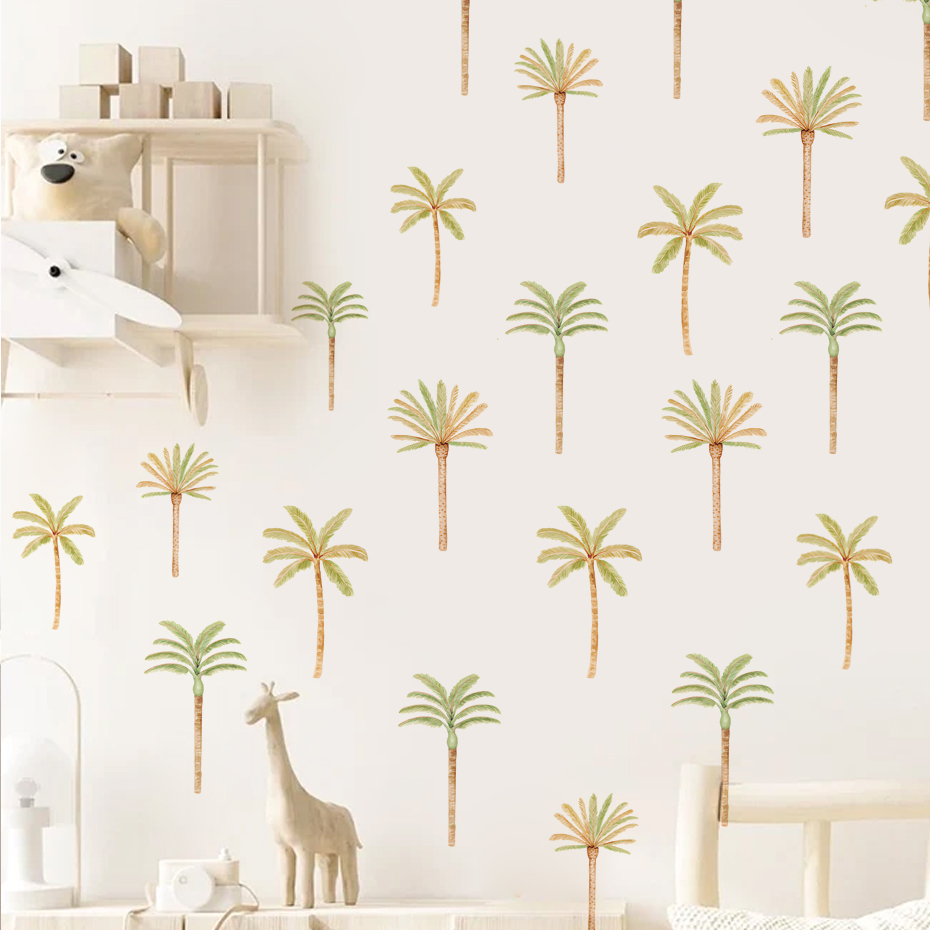 Boho Naklejka ścienna z palmy  – Baby Nursery Tree recenzja i cena