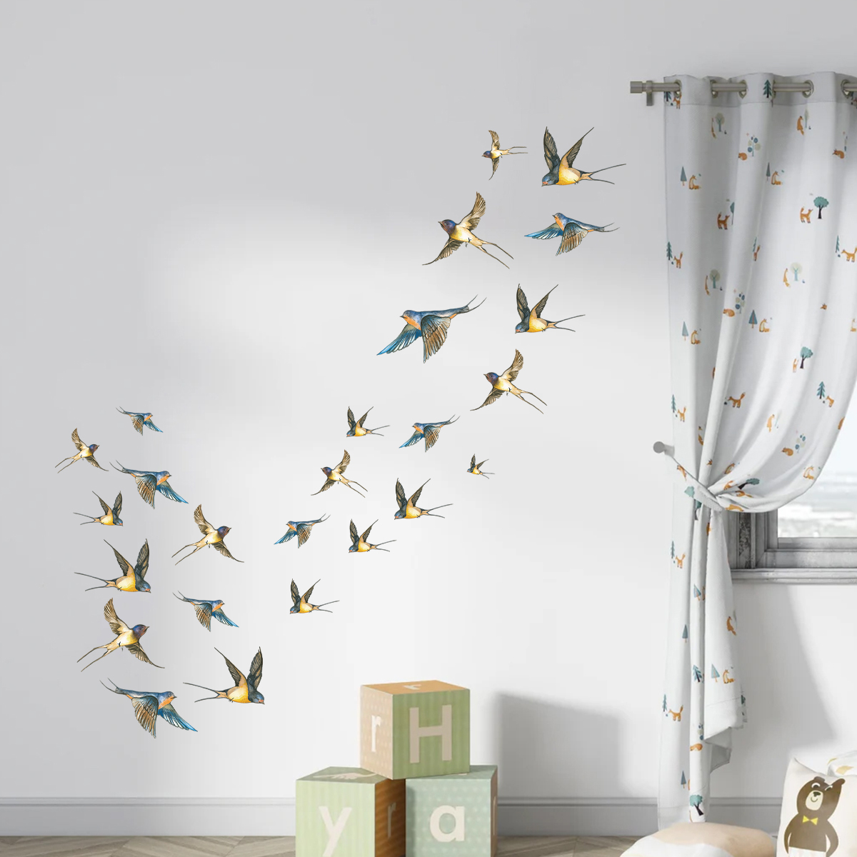 4 szt. Akwarelowe wielokolorow – Baby Nursery Stickers recenzja i cena
