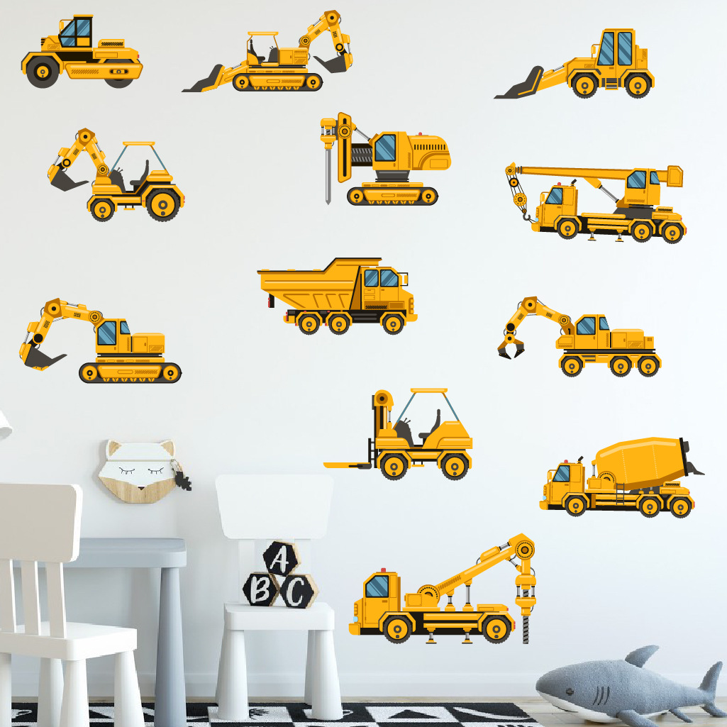Kreskówka Koparka Inżynieria S – Baby Nursery Stickers recenzja i cena