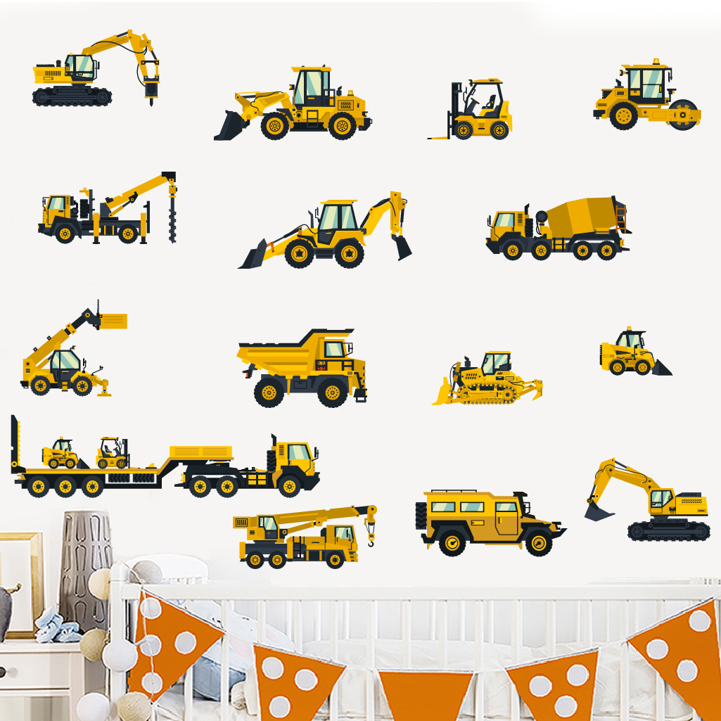 Kreskówka Koparka Inżynieria S – Baby Nursery Stickers recenzja i cena
