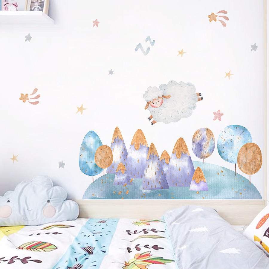 Kreskówka śliczna owca latając – Baby Nursery Tree recenzja i cena