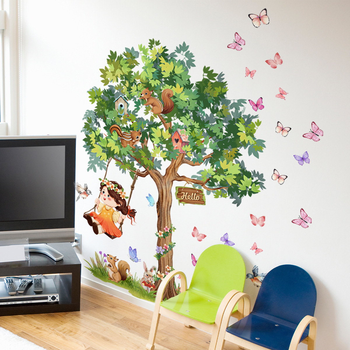 Baby Girl Swinginging Swinging – Baby Nursery Tree recenzja i cena