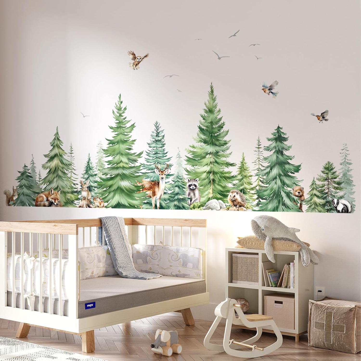 Duże naklejki ścienne akwarelo – Baby Nursery Tree recenzja i cena