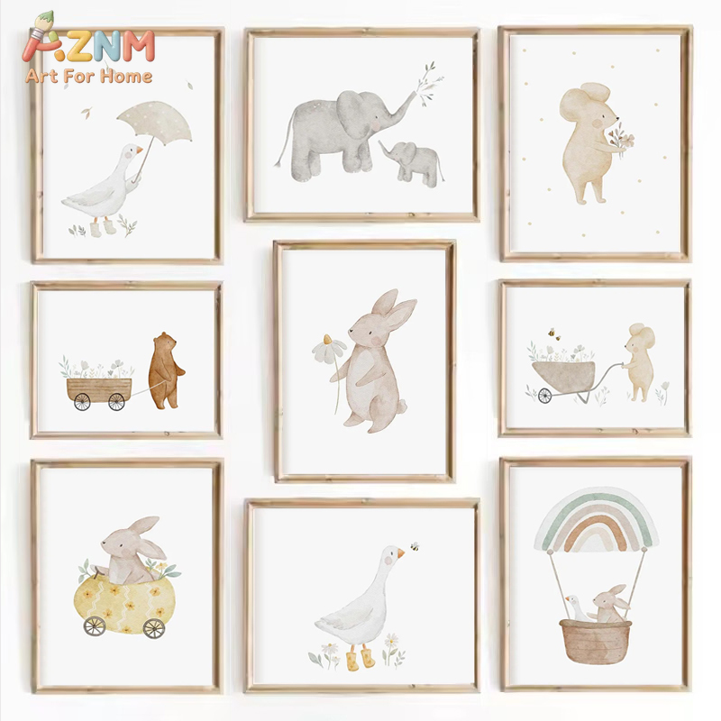 AZNM Akwarelowe Neutralne Zwie – Baby Nursery Gender Neutral recenzja i cena