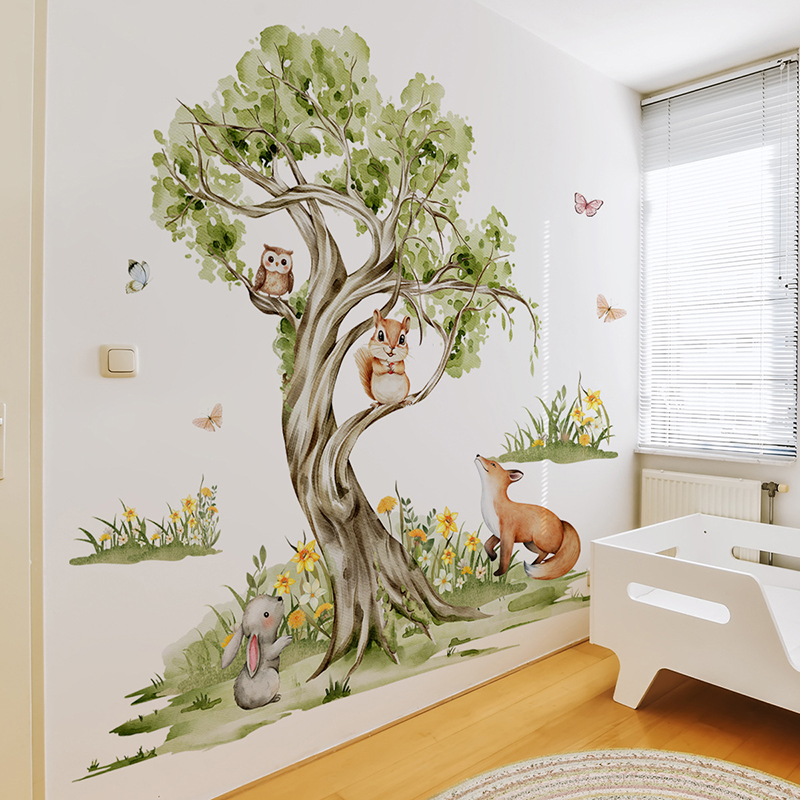 Naklejka Ścienna Akwarelowy La – Baby Nursery Tree recenzja i cena