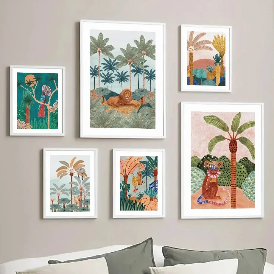 Boho Dżungla Zwierzęta Tygrys  – Baby Nursery Tree recenzja i cena