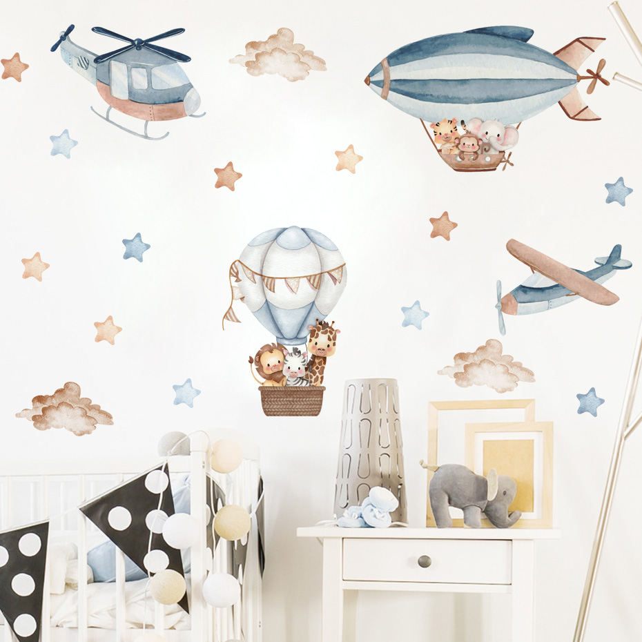 Akwarela Zwierzęta Balon na go – Baby Nursery Stickers recenzja i cena