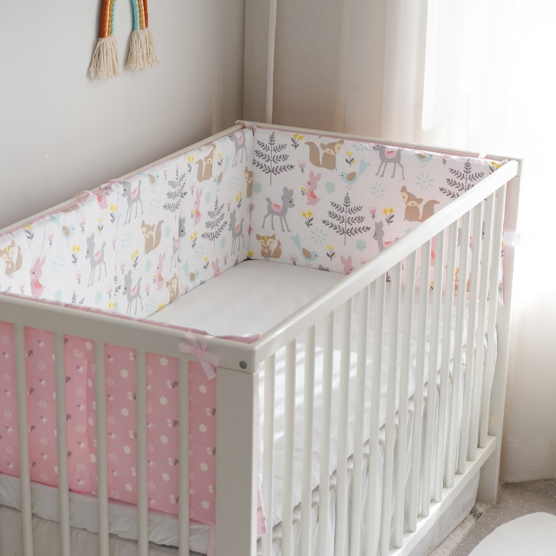 Różowy bawełniany ochraniacz d – Baby Nursery Glider recenzja i cena