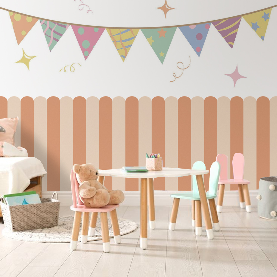 Wielokolorowa pionowa tapeta w – Baby Nursery Stickers recenzja i cena
