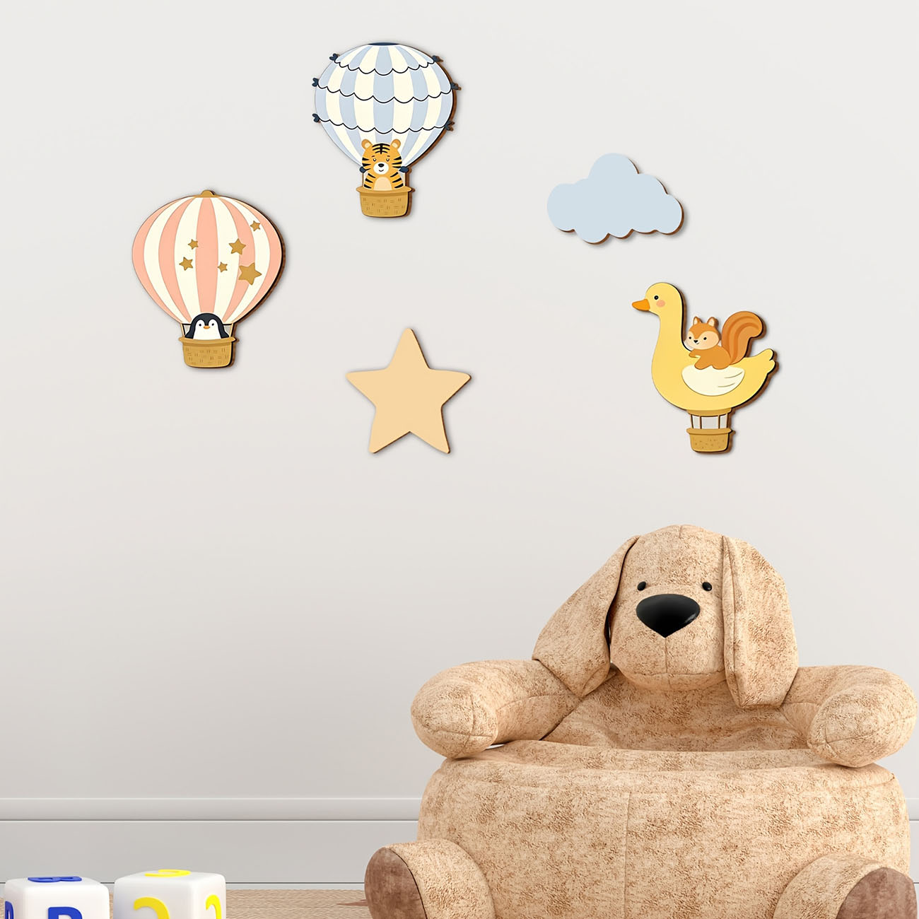 5 szt. Drewniane naklejki ście – Baby Nursery Stickers recenzja i cena